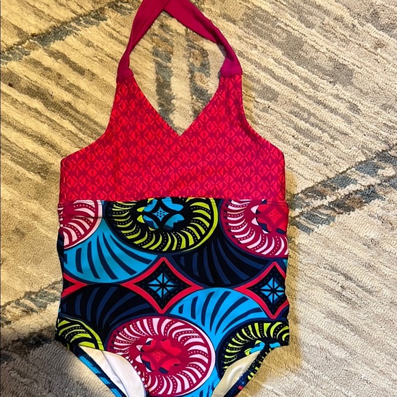 Tea Collection Red and Blue One Piece Swim - Picture 5 of 7